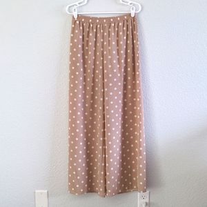 Taupe polkadot dress pants - Sadie and Sage